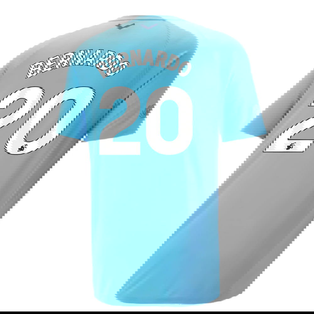 2023-2024 Man City Casuals Tee (Blue Wash) - Kids (BERNARDO 20)