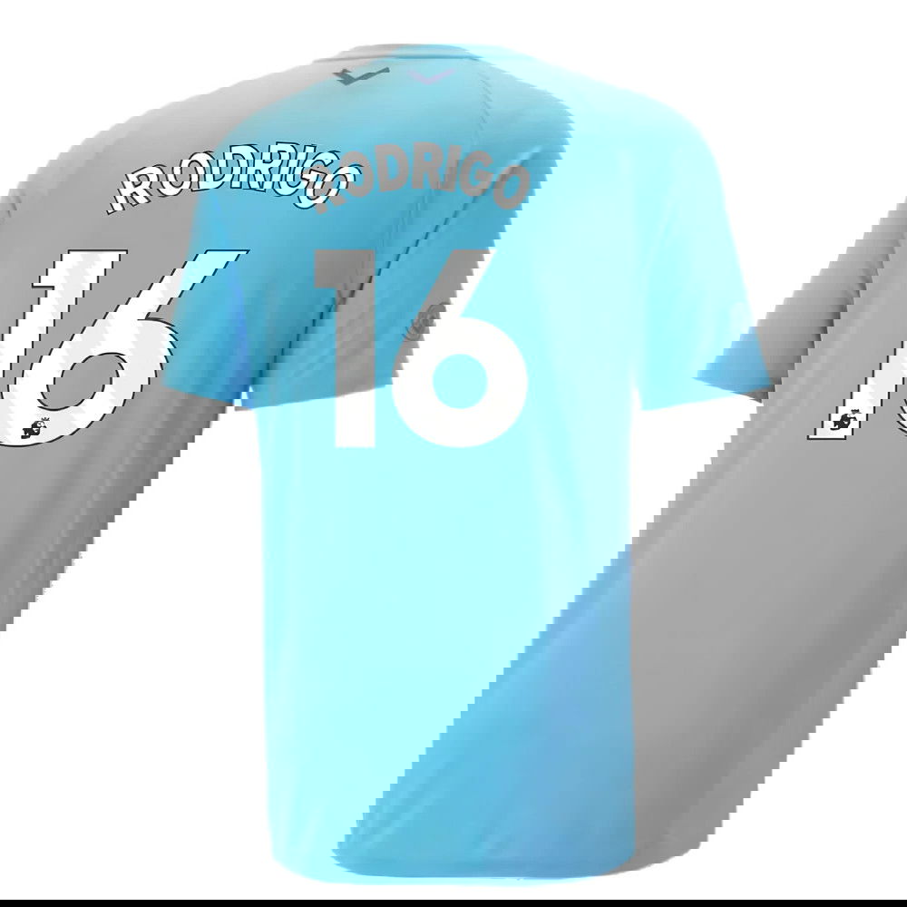 2023-2024 Man City Casuals Tee (Blue Wash) - Kids (RODRIGO 16)