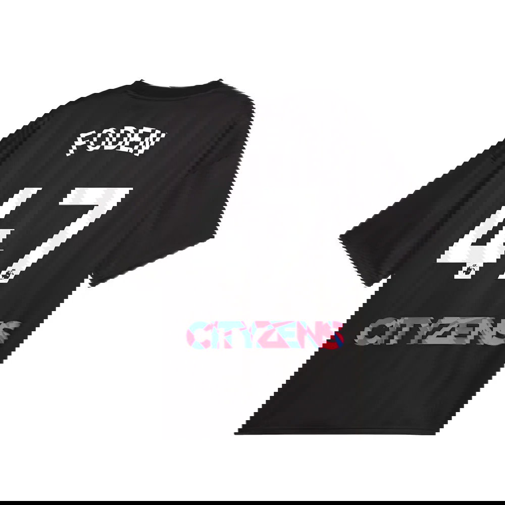 2023-2024 Man City FtblNrgy Jersey (Black) (FODEN 47)