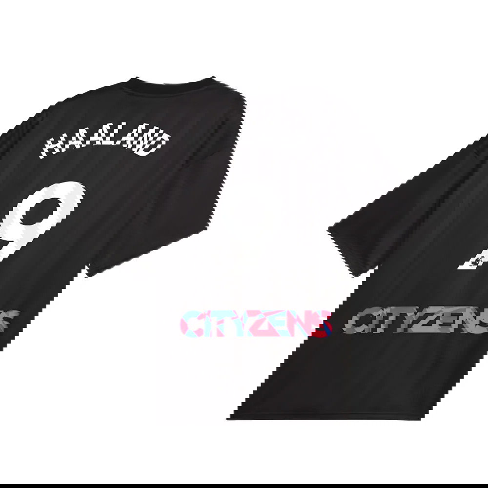 2023-2024 Man City FtblNrgy Jersey (Black) (HAALAND 9)