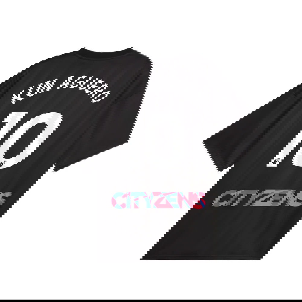 2023-2024 Man City FtblNrgy Jersey (Black) (KUN AGUERO 10)
