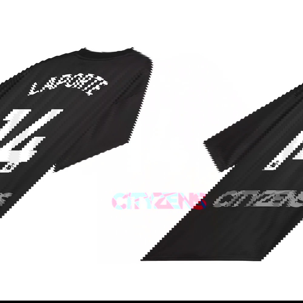2023-2024 Man City FtblNrgy Jersey (Black) (LAPORTE 14)