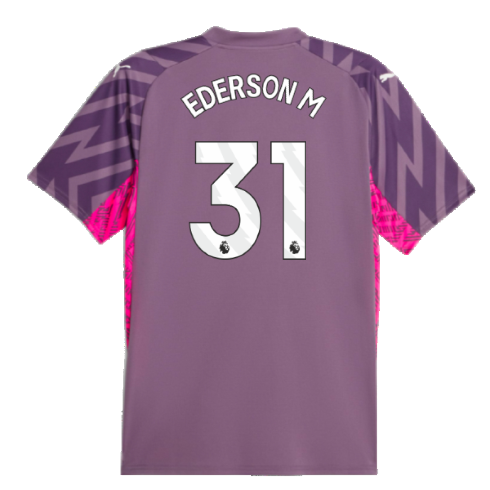 2023-2024 Man City Goalkeeper Shirt (Purple Charcoal) (Ederson M 31)