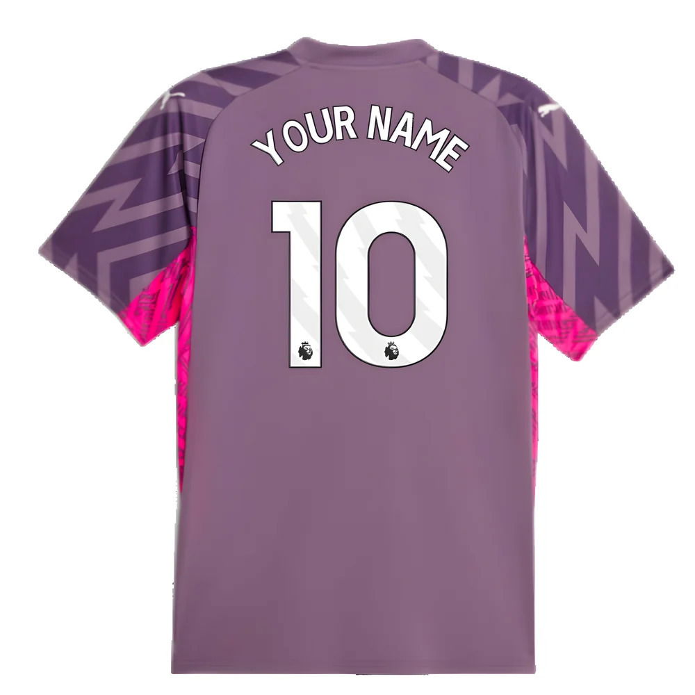 2023-2024 Man City Goalkeeper Shirt (Purple Charcoal) (Your Name)