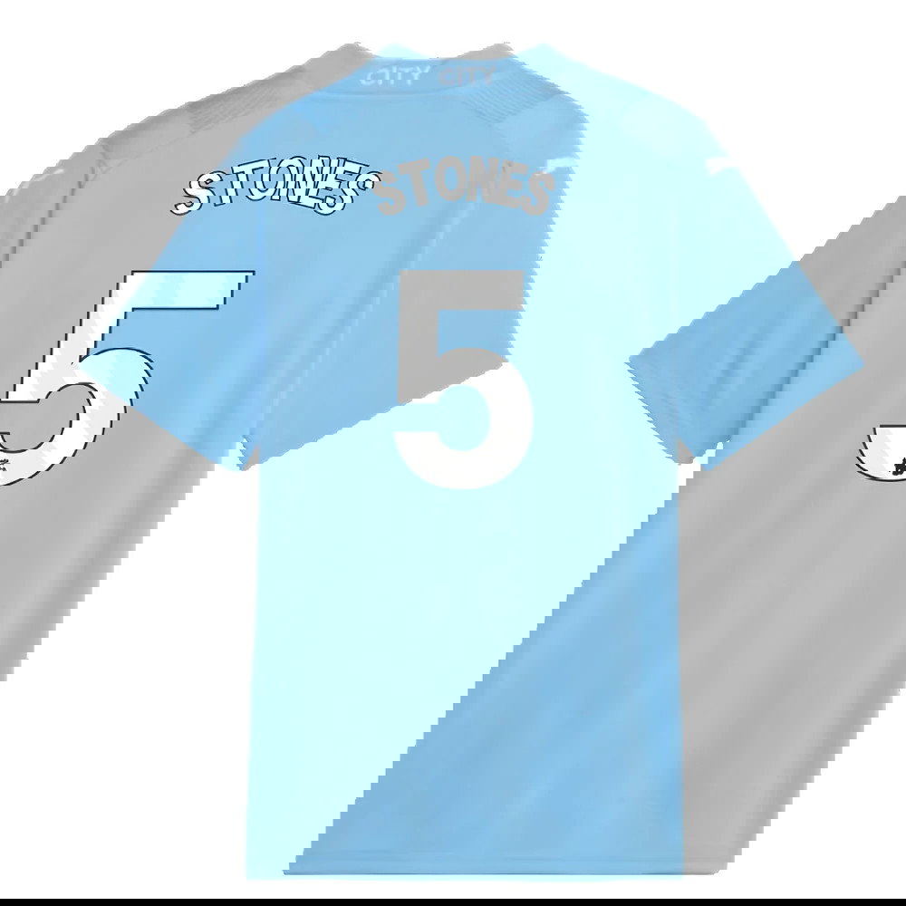 2023-2024 Man City Home Shirt (Kids) (STONES 5)