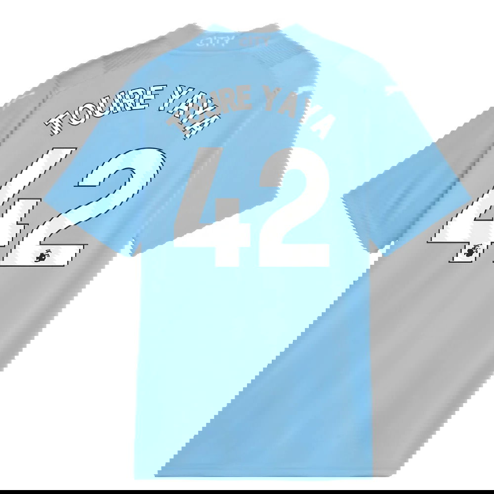 2023-2024 Man City Home Shirt (Kids) (TOURE YAYA 42)