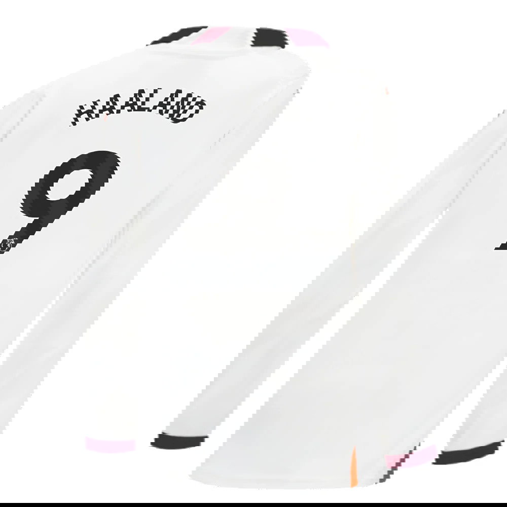 2023-2024 Man City Long Sleeve Away Shirt (Kids) (HAALAND 9)