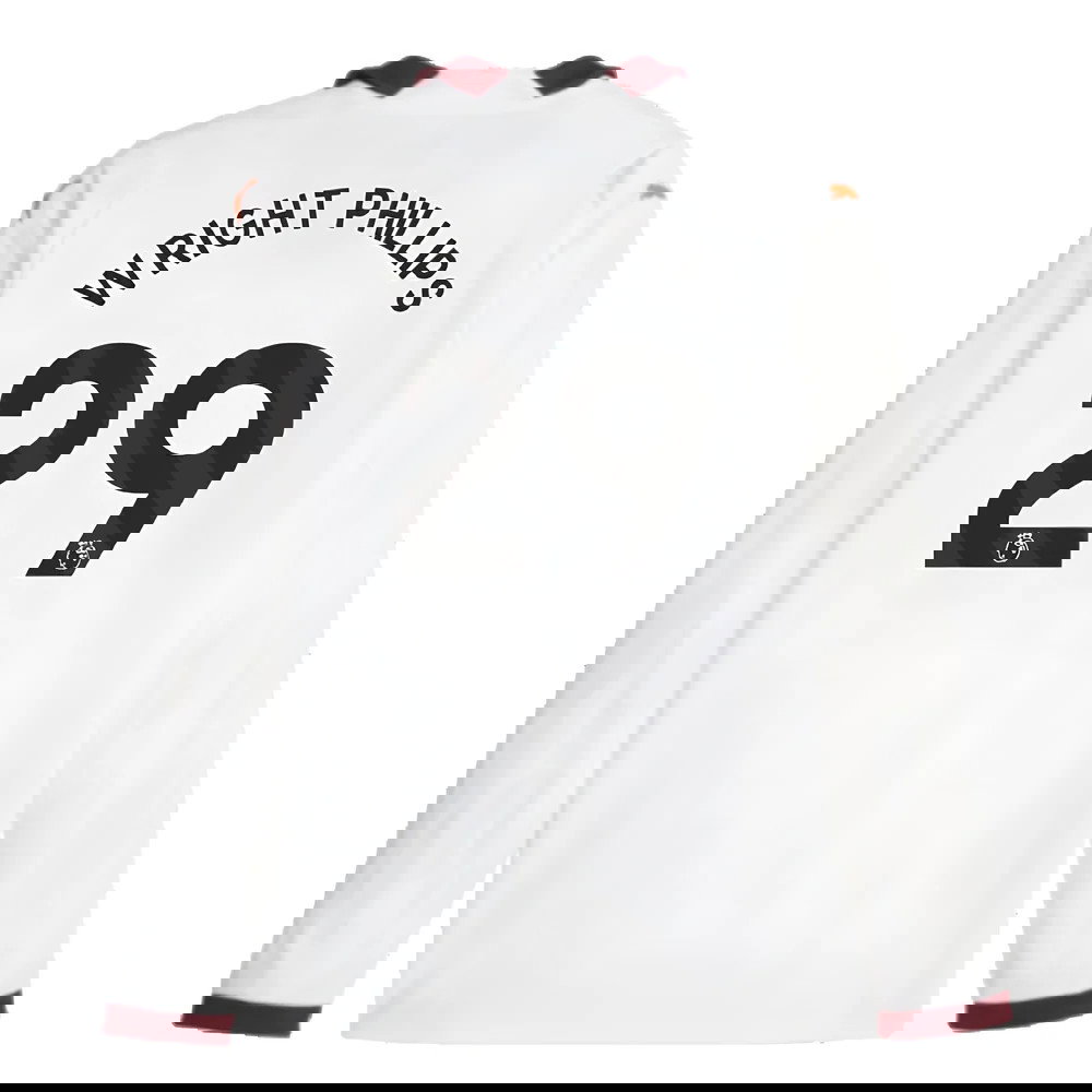 2023-2024 Man City Long Sleeve Away Shirt (WRIGHT PHILLIPS 29)