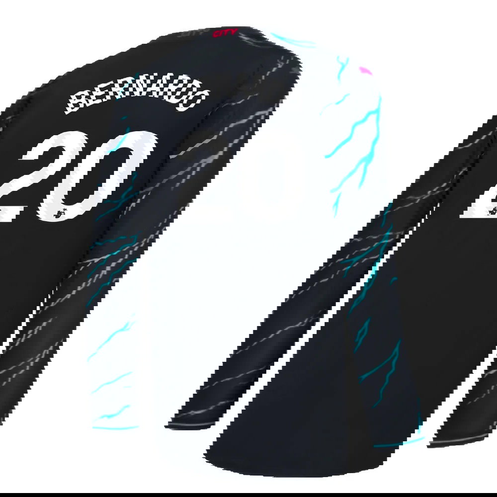 2023-2024 Man City Long Sleeve Third Shirt (BERNARDO 20)
