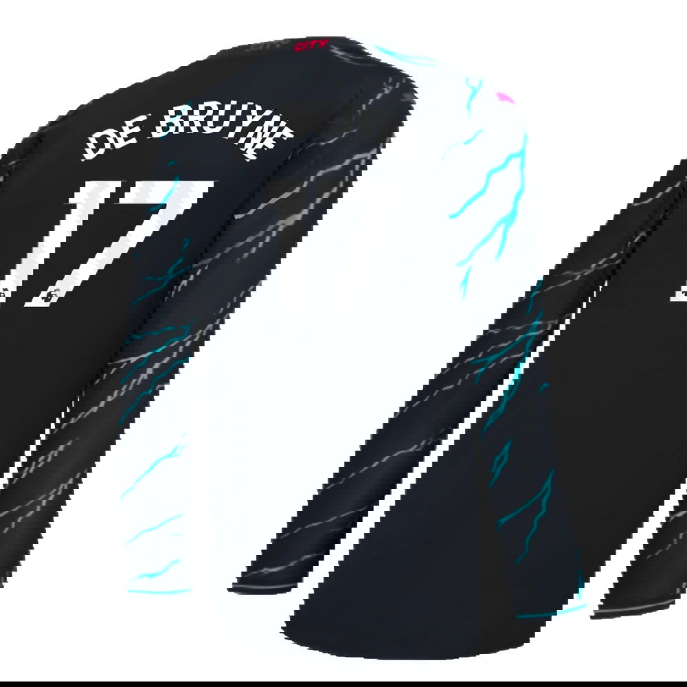 2023-2024 Man City Long Sleeve Third Shirt (DE BRUYNE 17)