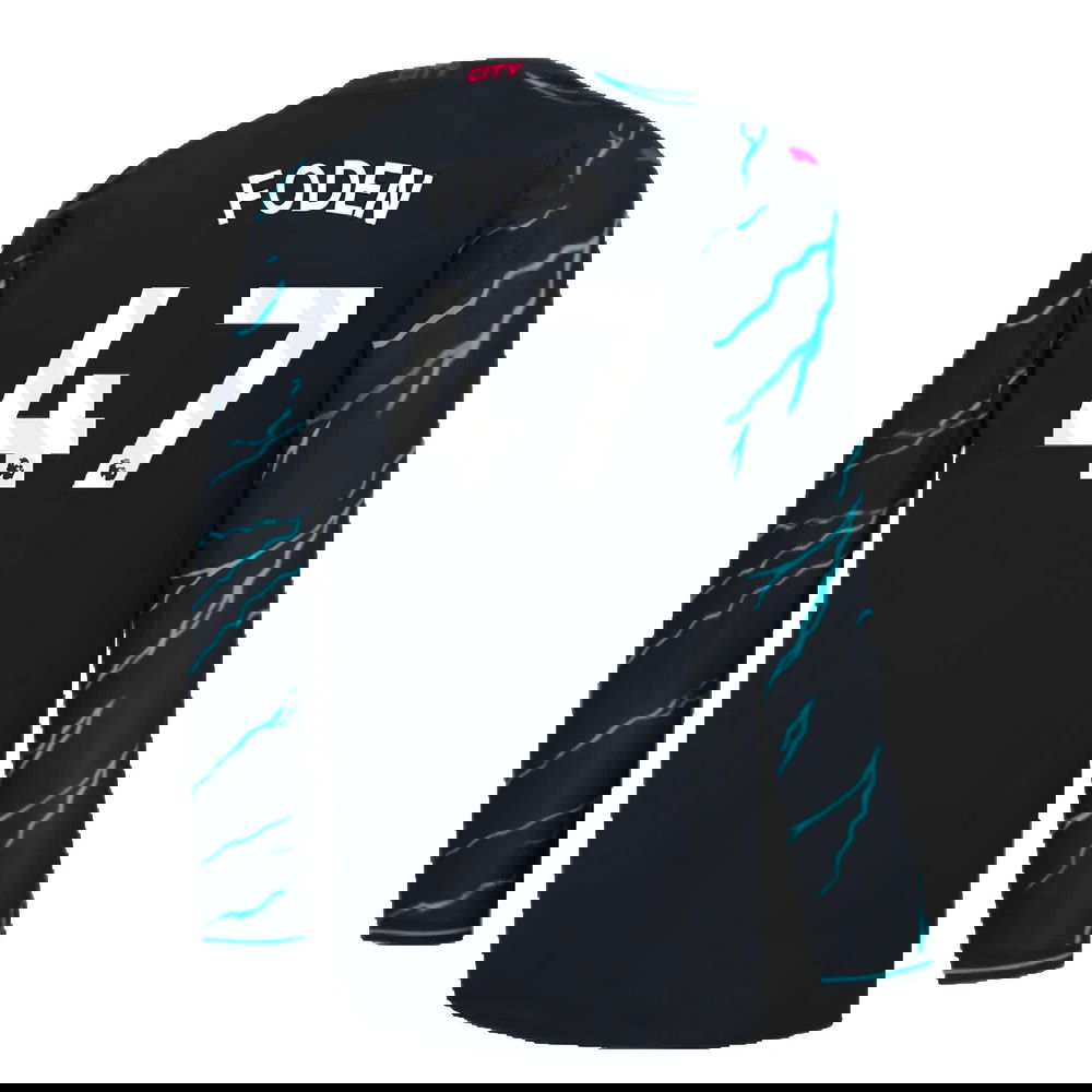 2023-2024 Man City Long Sleeve Third Shirt (FODEN 47)