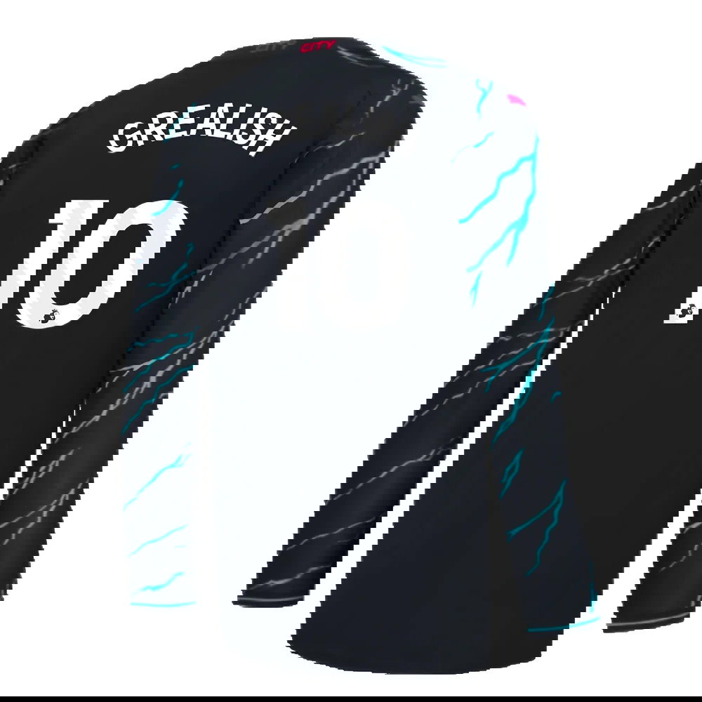 2023-2024 Man City Long Sleeve Third Shirt (GREALISH 10)