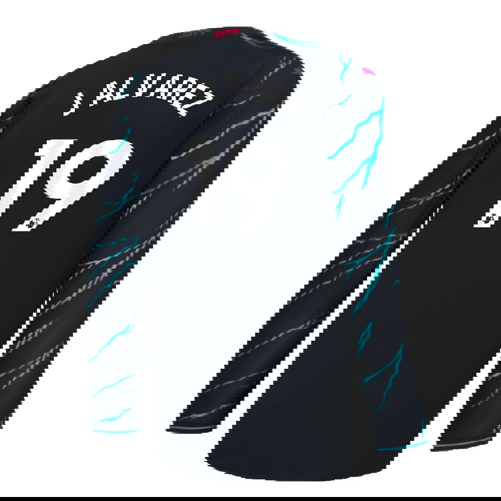 2023-2024 Man City Long Sleeve Third Shirt (J ALVAREZ 19)