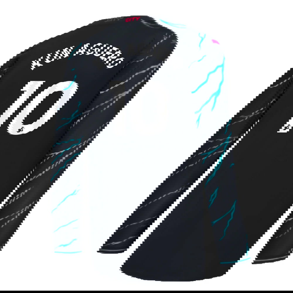 2023-2024 Man City Long Sleeve Third Shirt (KUN AGUERO 10)