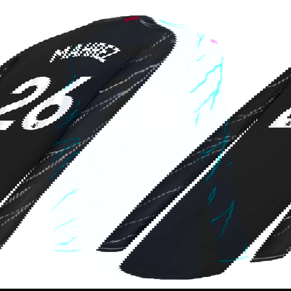 2023-2024 Man City Long Sleeve Third Shirt (MAHREZ 26)