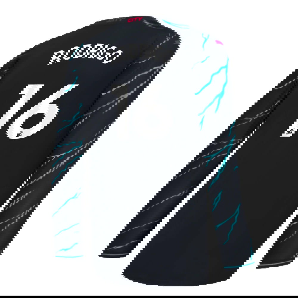 2023-2024 Man City Long Sleeve Third Shirt (RODRIGO 16)