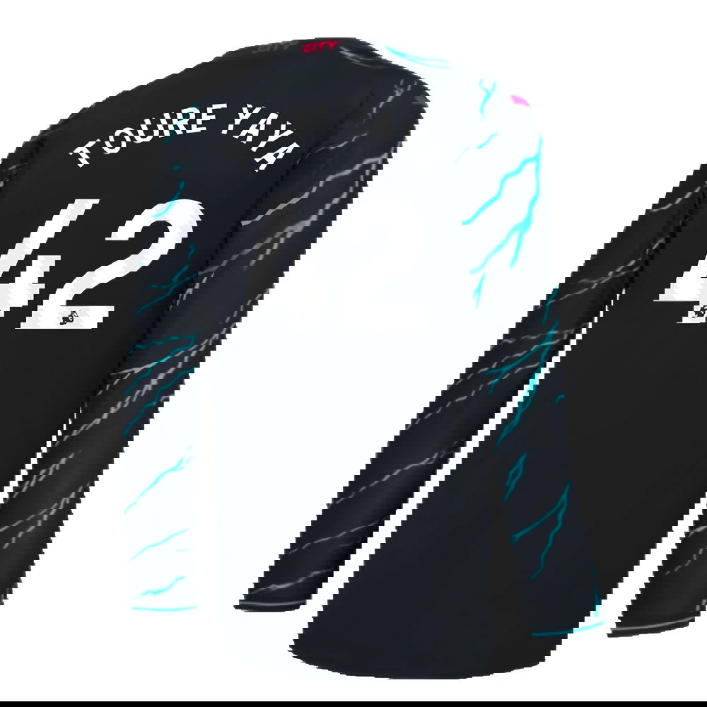 2023-2024 Man City Long Sleeve Third Shirt (TOURE YAYA 42)