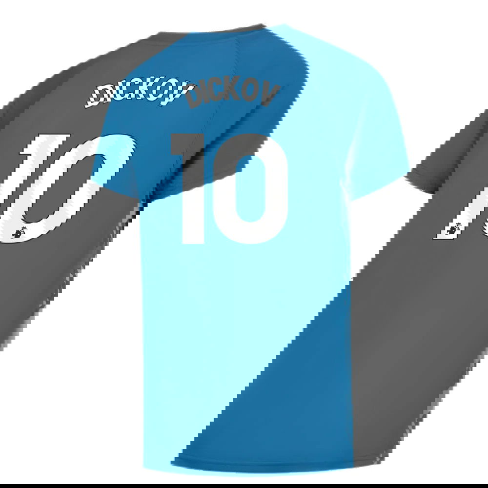 2023-2024 Man City Pre-Match Jersey (Lake Blue) (DICKOV 10)