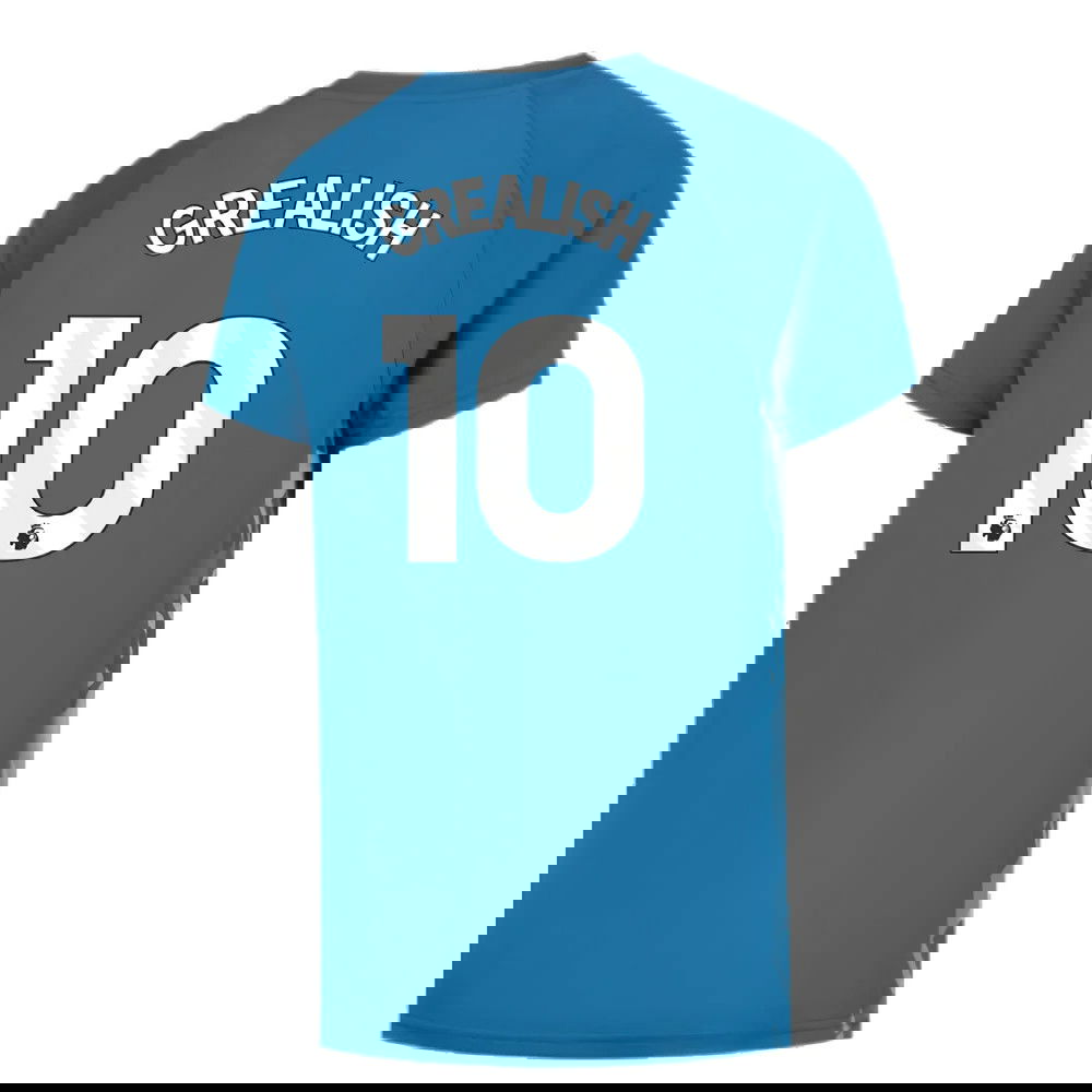 2023-2024 Man City Pre-Match Jersey (Lake Blue) (GREALISH 10)