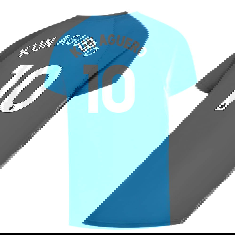 2023-2024 Man City Pre-Match Jersey (Lake Blue) - Kids (KUN AGUERO 10)