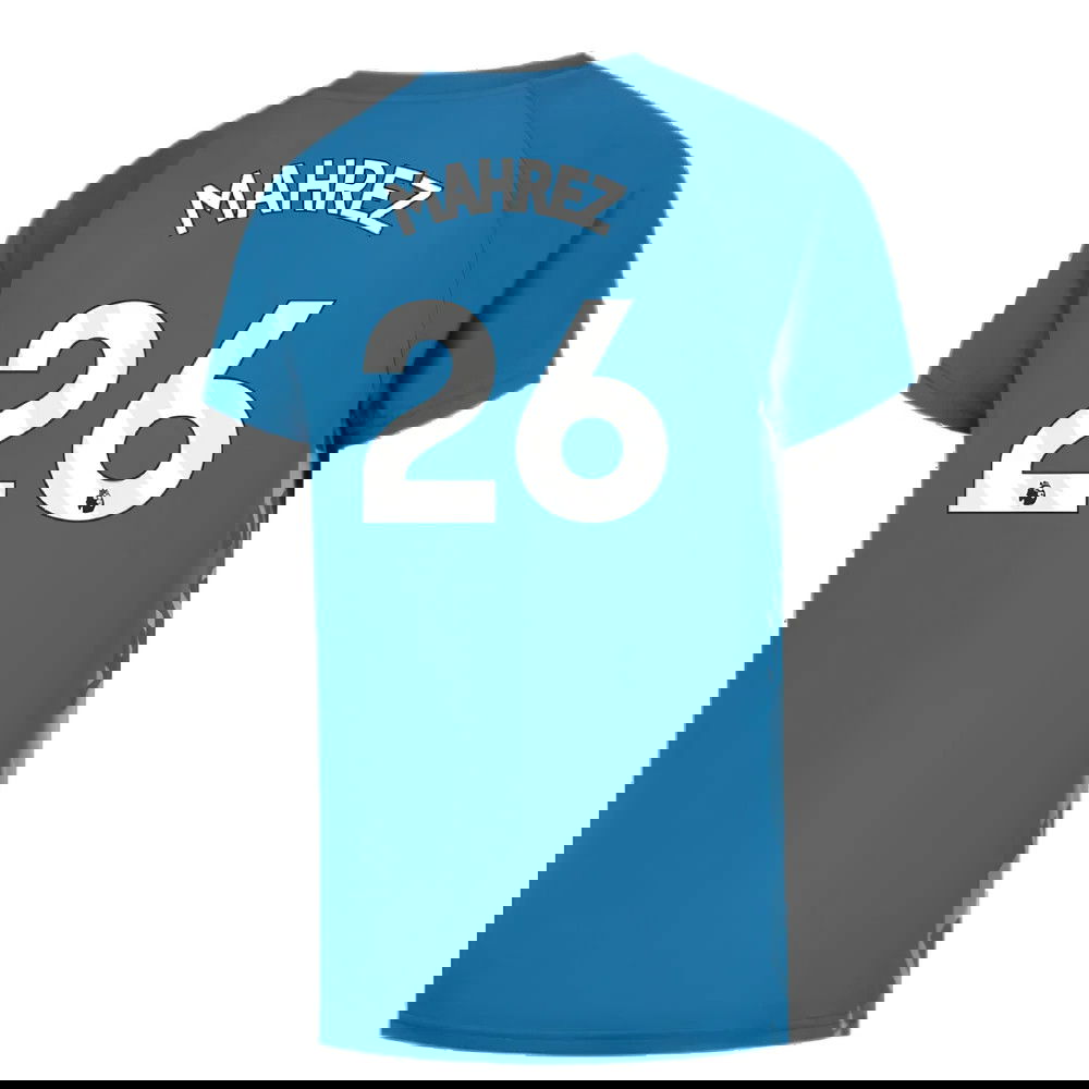 2023-2024 Man City Pre-Match Jersey (Lake Blue) - Kids (MAHREZ 26)