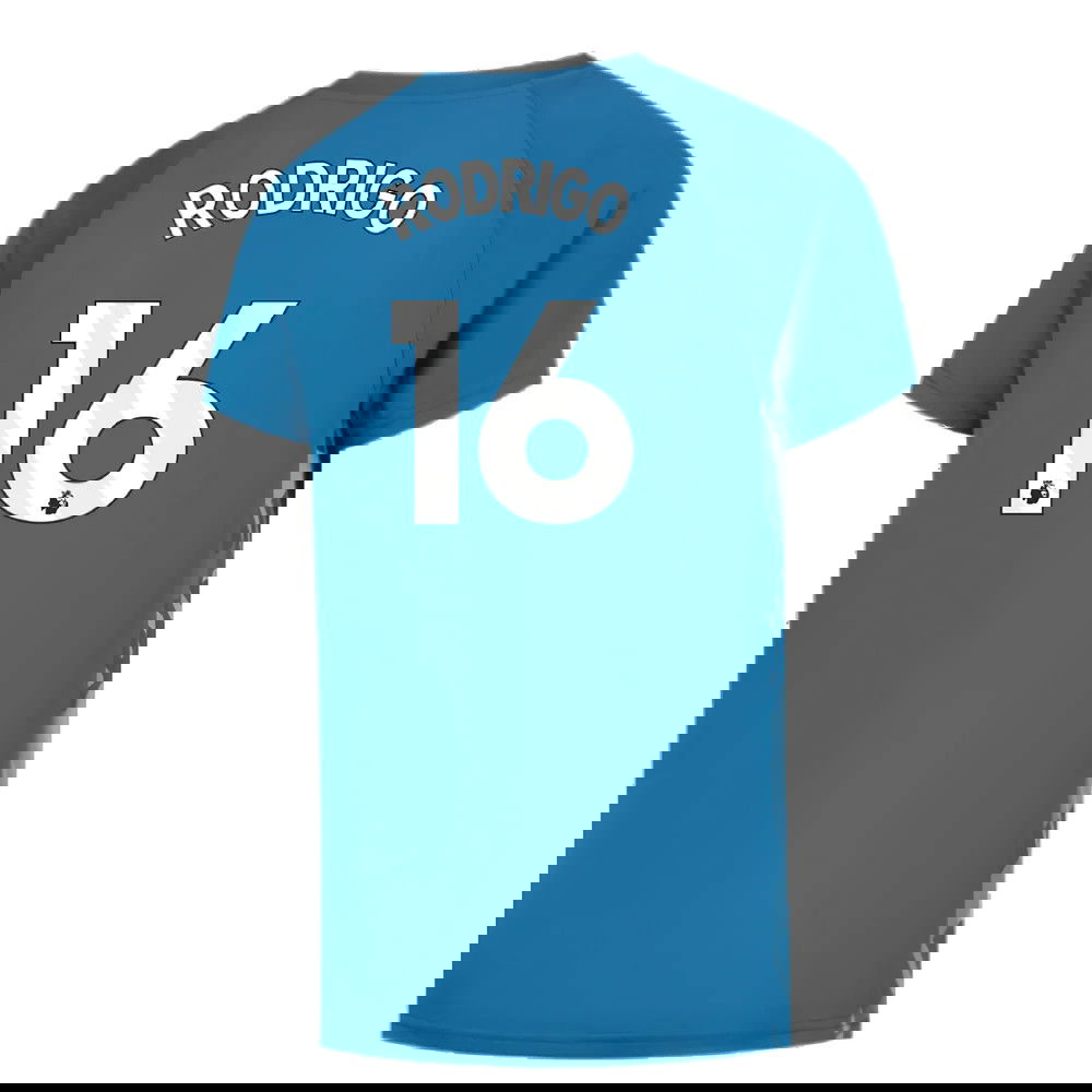2023-2024 Man City Pre-Match Jersey (Lake Blue) - Kids (RODRIGO 16)