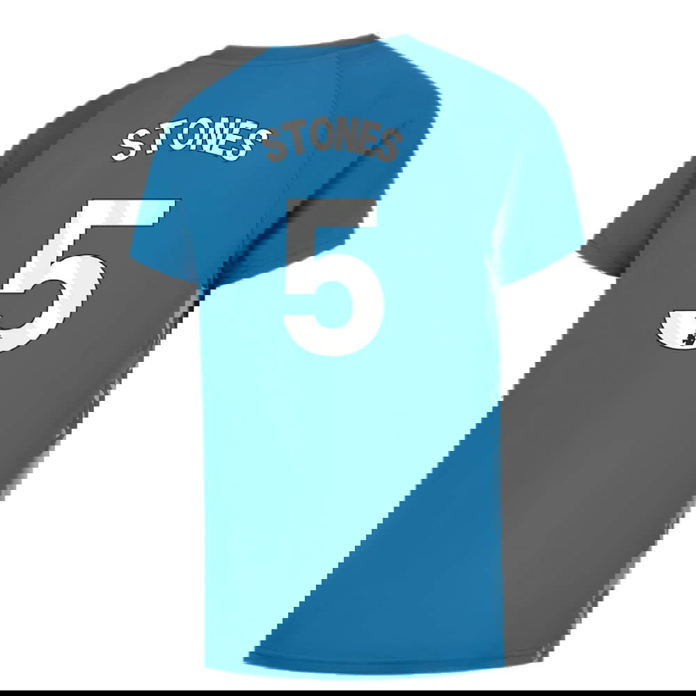 2023-2024 Man City Pre-Match Jersey (Lake Blue) (STONES 5)