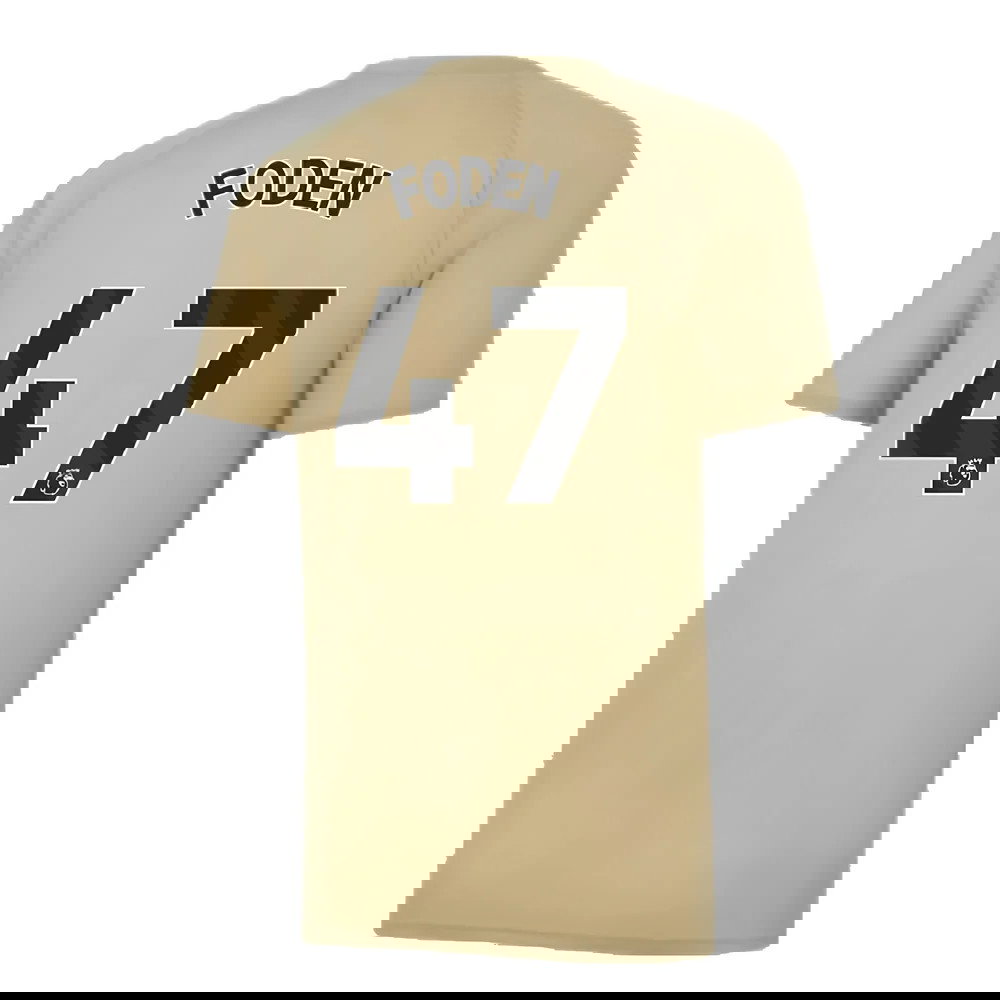 2023-2024 Man City Prematch SS Jersey (Granola) (FODEN 47)