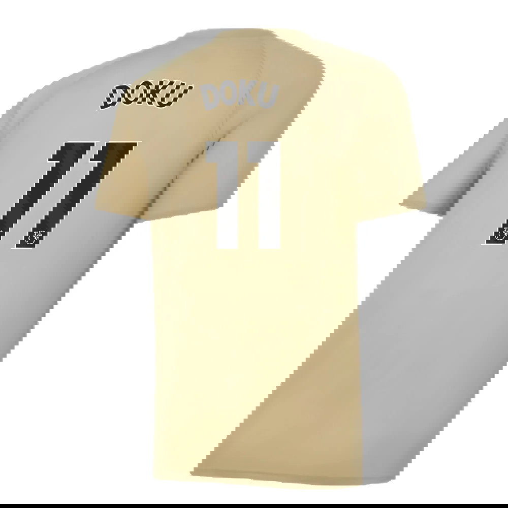 2023-2024 Man City Prematch SS Jersey (Granola) - Kids (Doku 11)