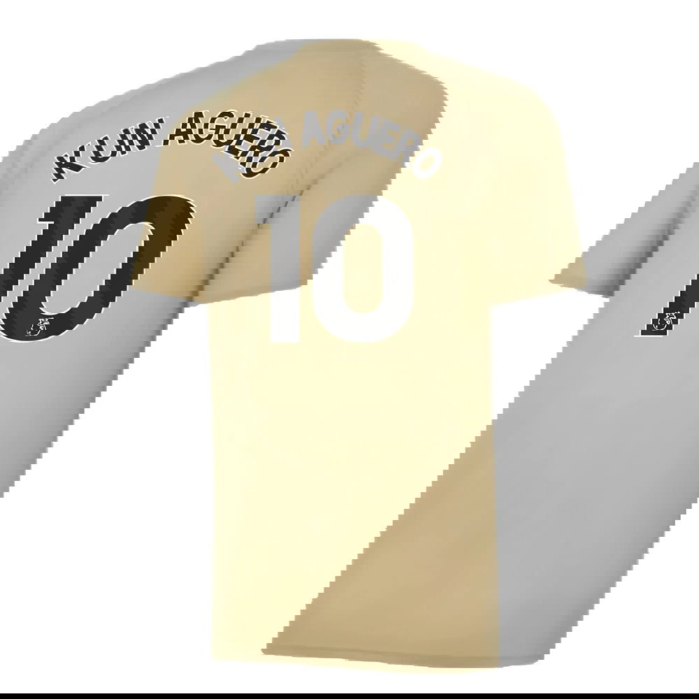 2023-2024 Man City Prematch SS Jersey (Granola) - Kids (KUN AGUERO 10)