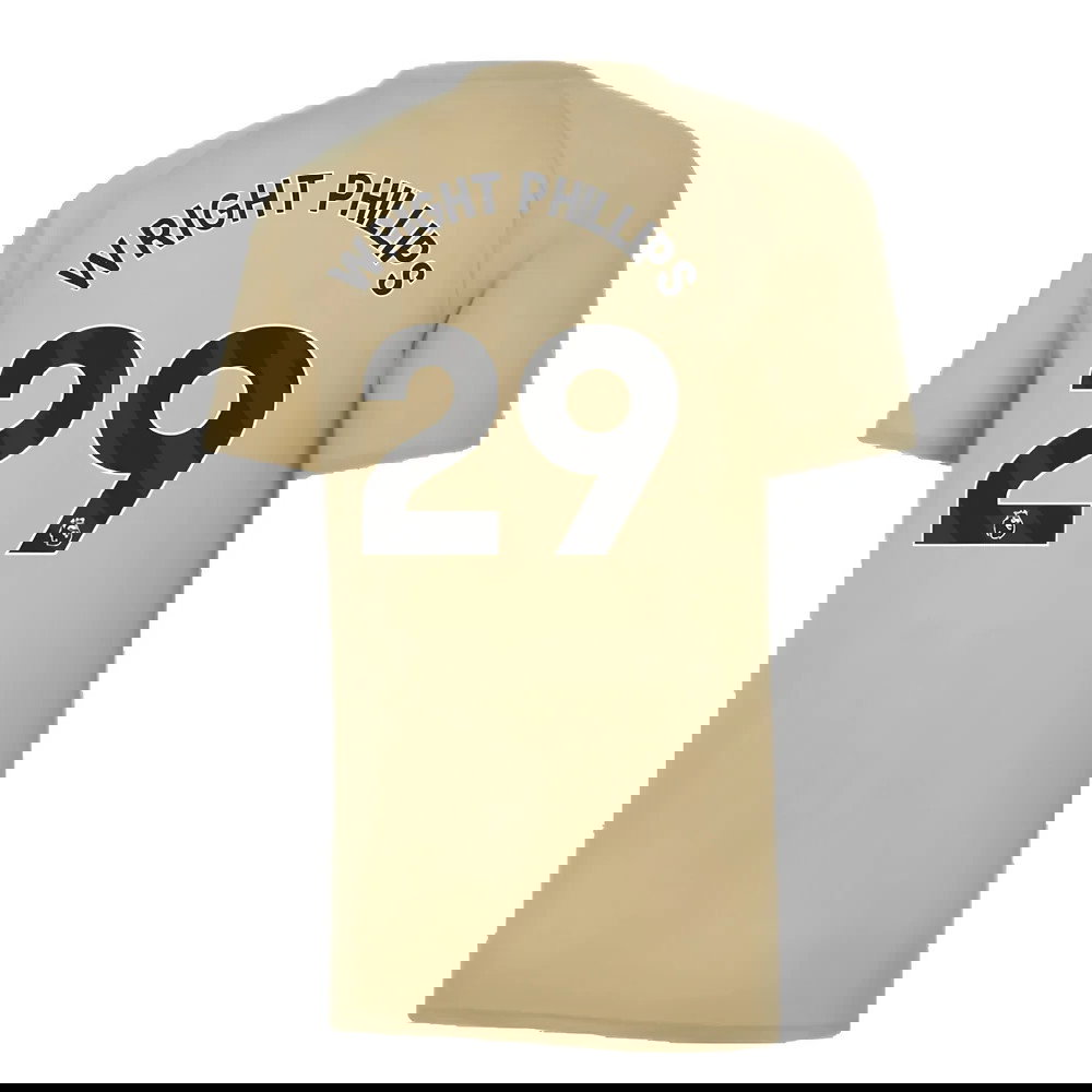 2023-2024 Man City Prematch SS Jersey (Granola) - Kids (WRIGHT PHILLIPS 29)