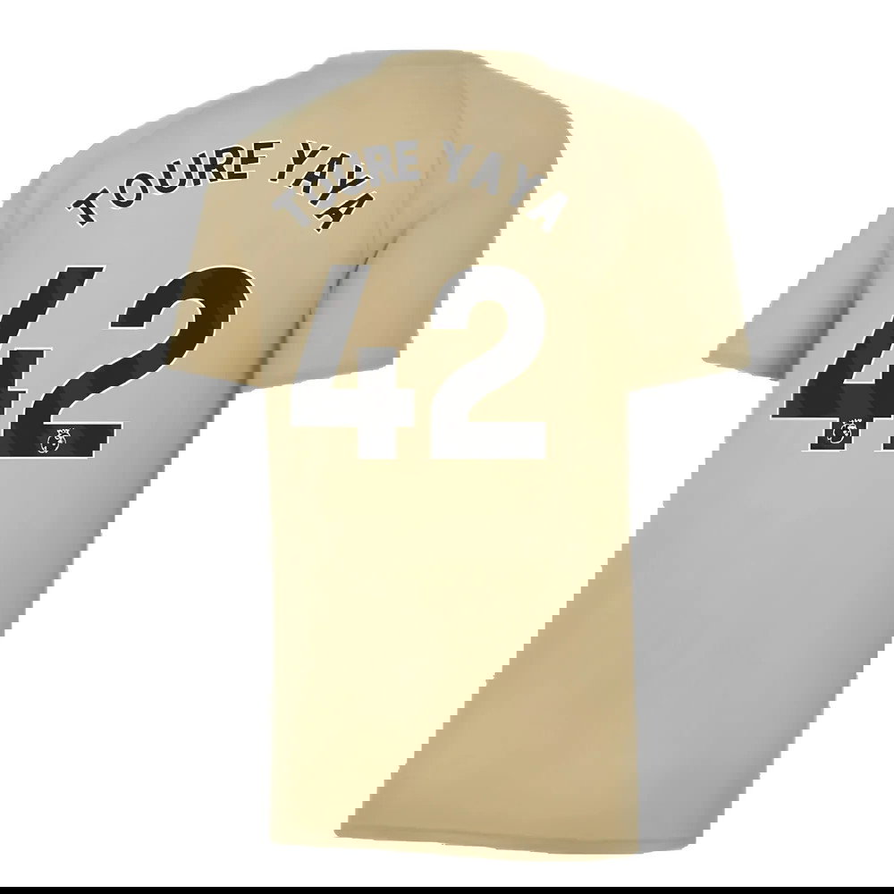 2023-2024 Man City Prematch SS Jersey (Granola) (TOURE YAYA 42)