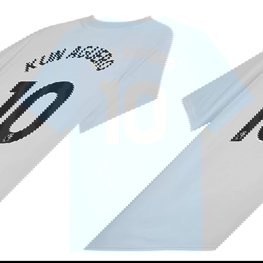 2023-2024 Man City Prematch SS Jersey (Silver Sky) (KUN AGUERO 10)