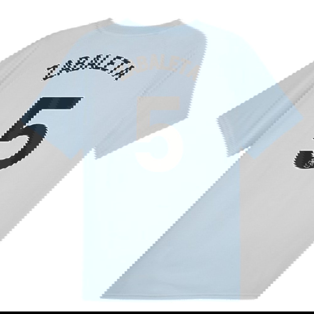 2023-2024 Man City Prematch SS Jersey (Silver Sky) (ZABALETA 5)