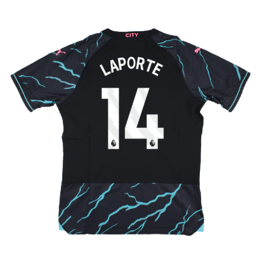 2023-2024 Man City Third Authentic Shirt (LAPORTE 14)
