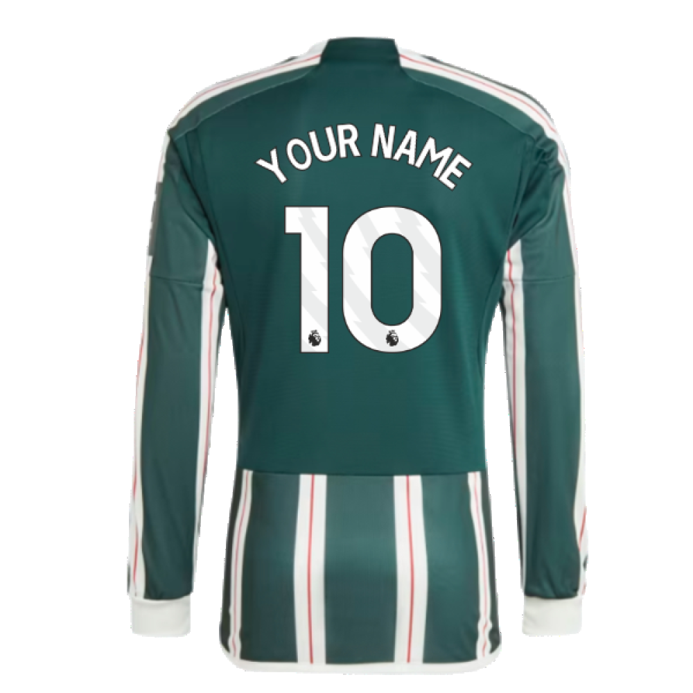 2023-2024 Man Utd Long Sleeve Away Shirt (Your Name)