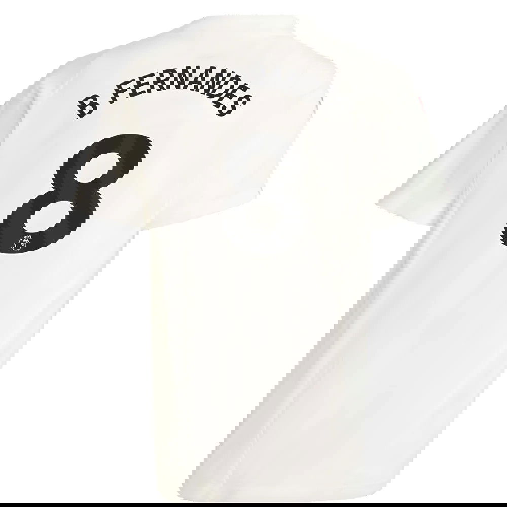 2023-2024 Man Utd Training Tee (White) - Kids (B Fernandes 8)