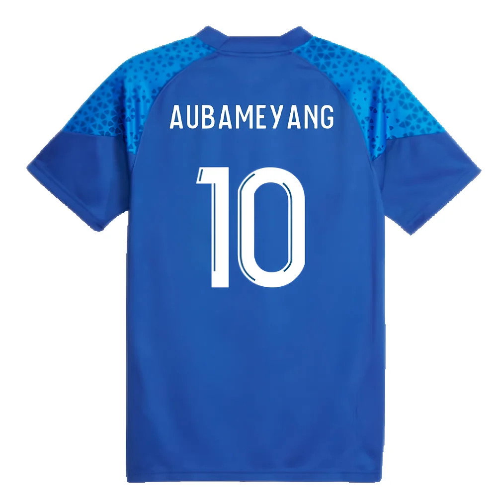 2023-2024 Marseille Training Jersey (Blue) (Aubameyang 10)