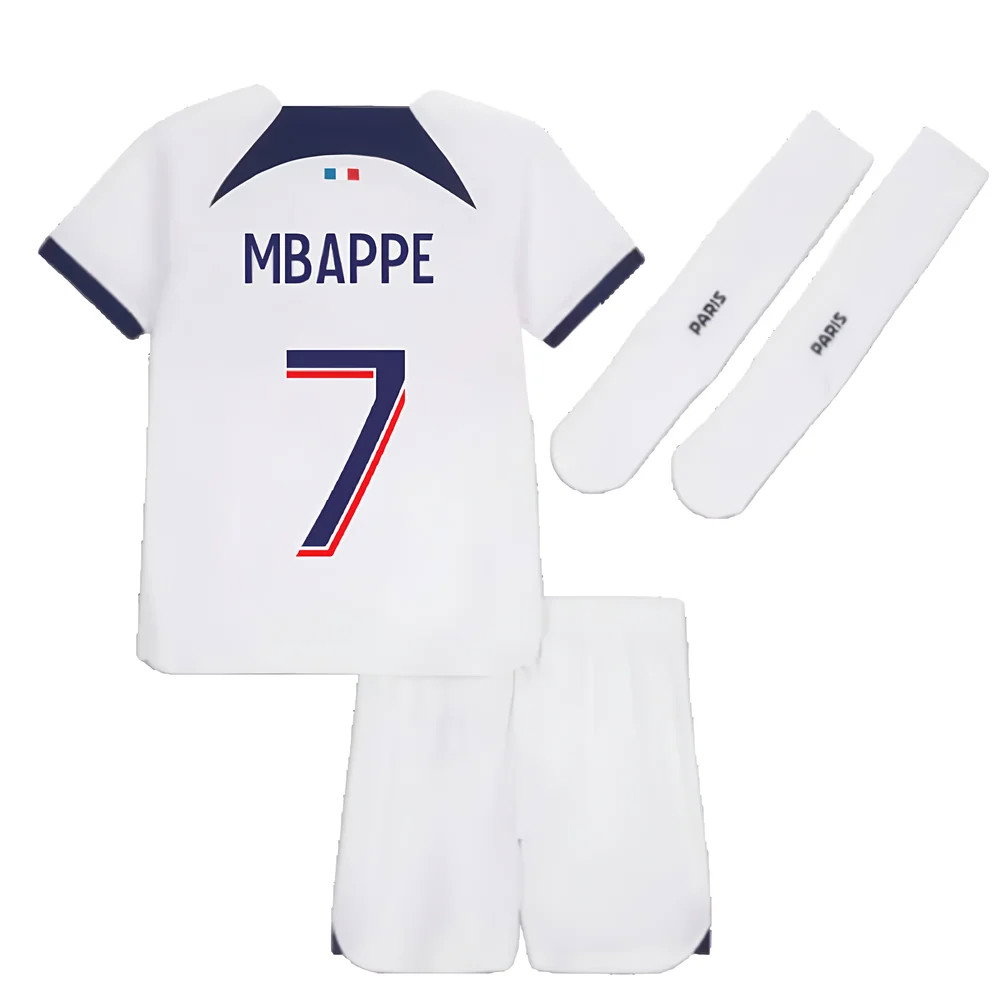 2023-2024 PSG Away Little Boys Mini Kit (Mbappe 7)