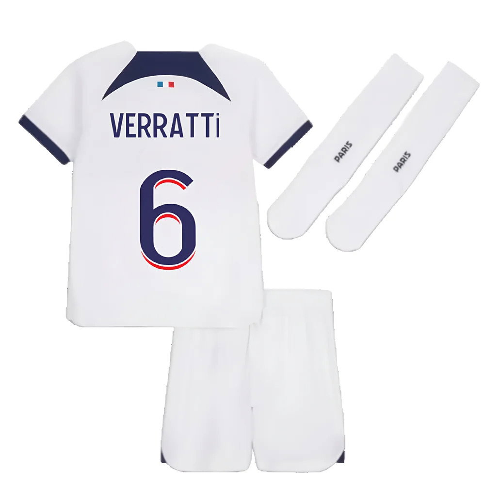 2023-2024 PSG Away Little Boys Mini Kit (Verratti 6)