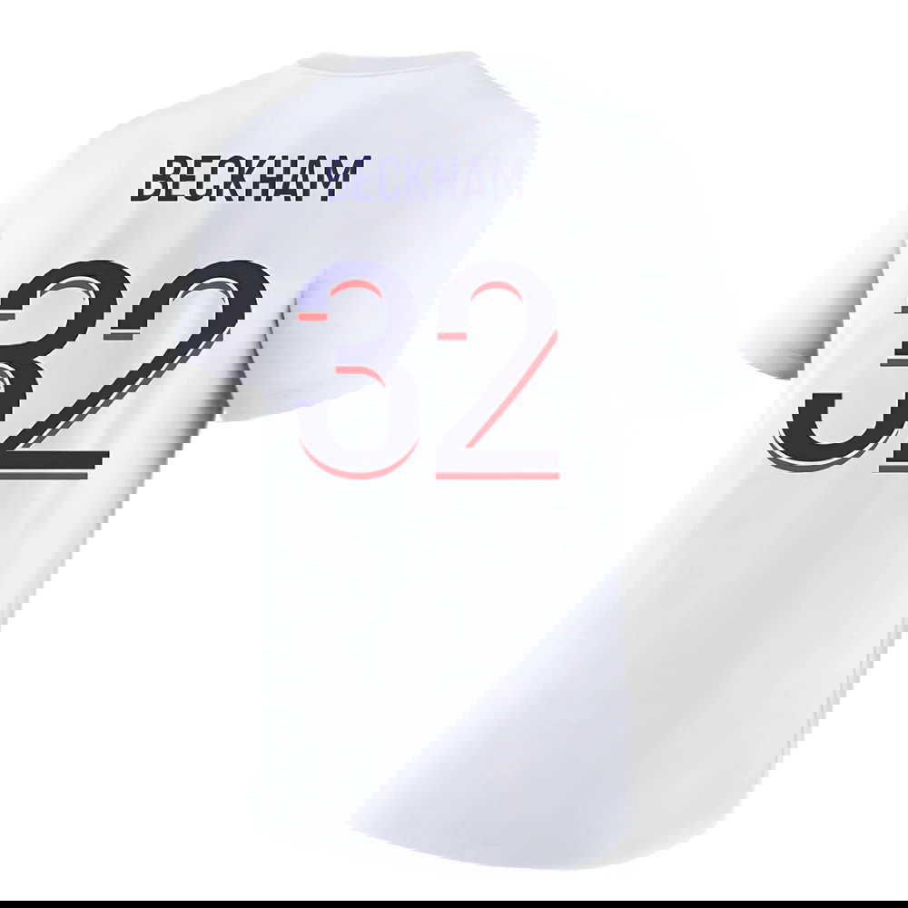2023-2024 PSG Premium Essentials T-shirt (White) (Beckham 32)