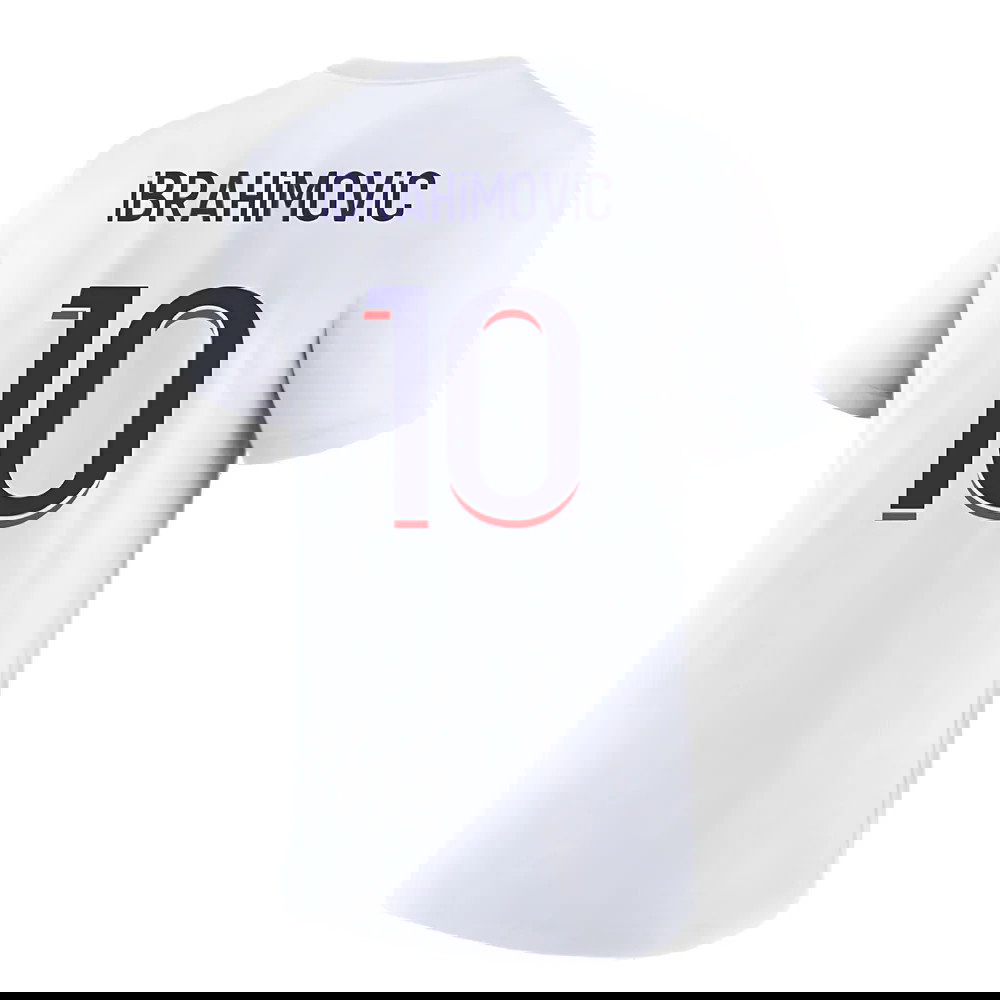 2023-2024 PSG Premium Essentials T-shirt (White) (Ibrahimovic 10)