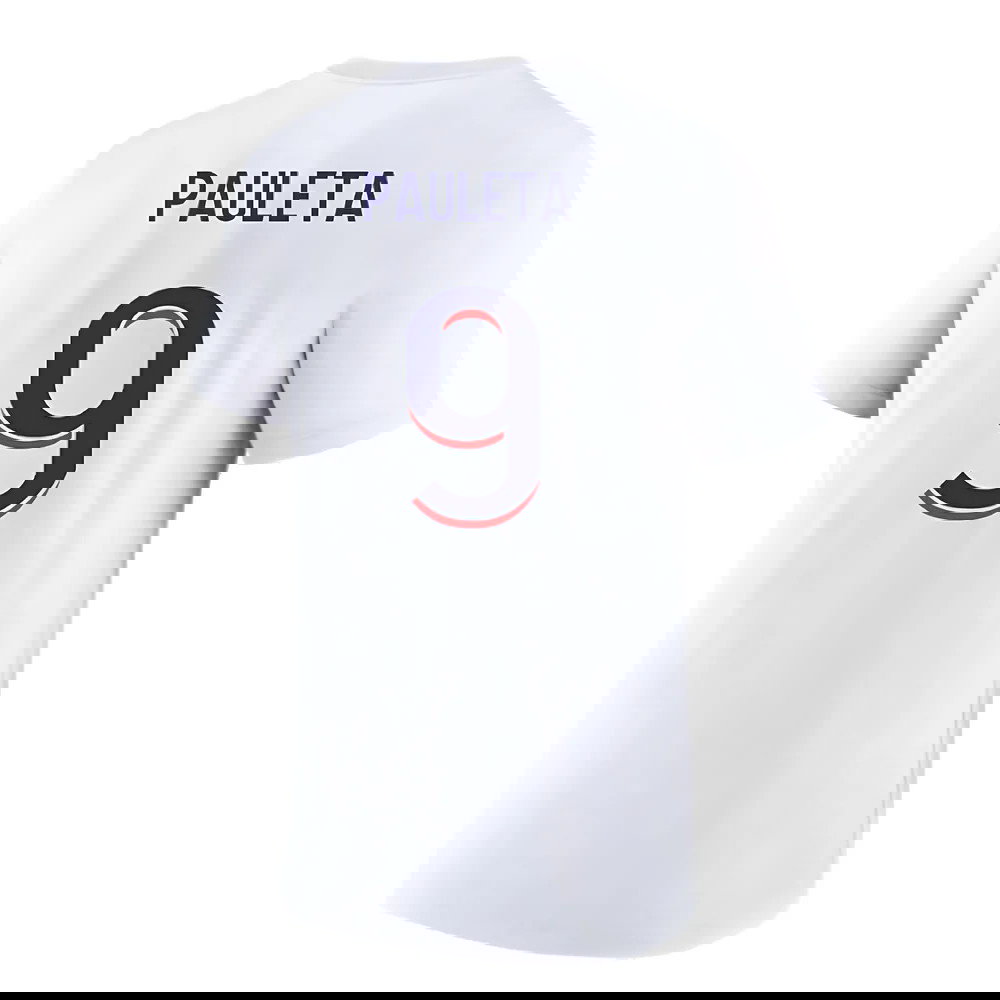 2023-2024 PSG Premium Essentials T-shirt (White) (Pauleta 9)