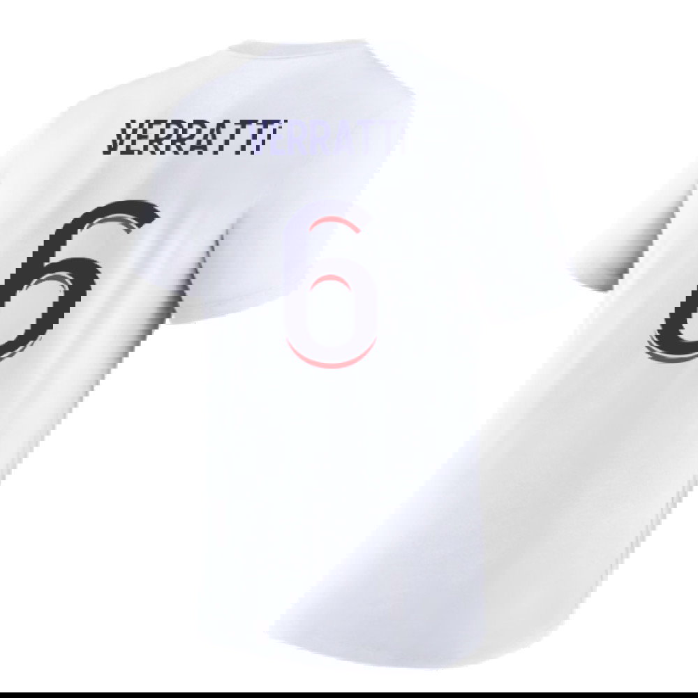 2023-2024 PSG Premium Essentials T-shirt (White) (Verratti 6)