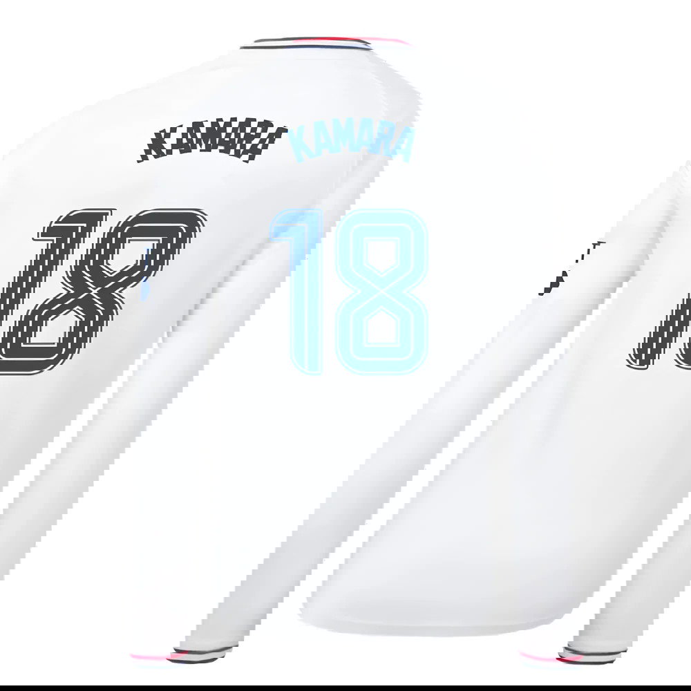 2023-2024 Rangers Away Long Sleeve Shirt (Kids) (Kamara 18)