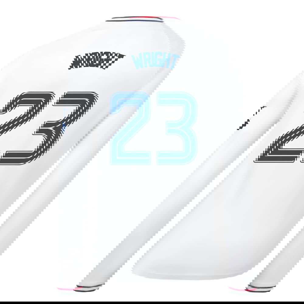 2023-2024 Rangers Away Long Sleeve Shirt (Kids) (Wright 23)