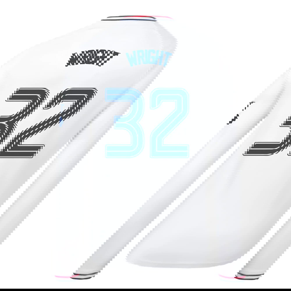 2023-2024 Rangers Away Long Sleeve Shirt (Kids) (Wright 32)