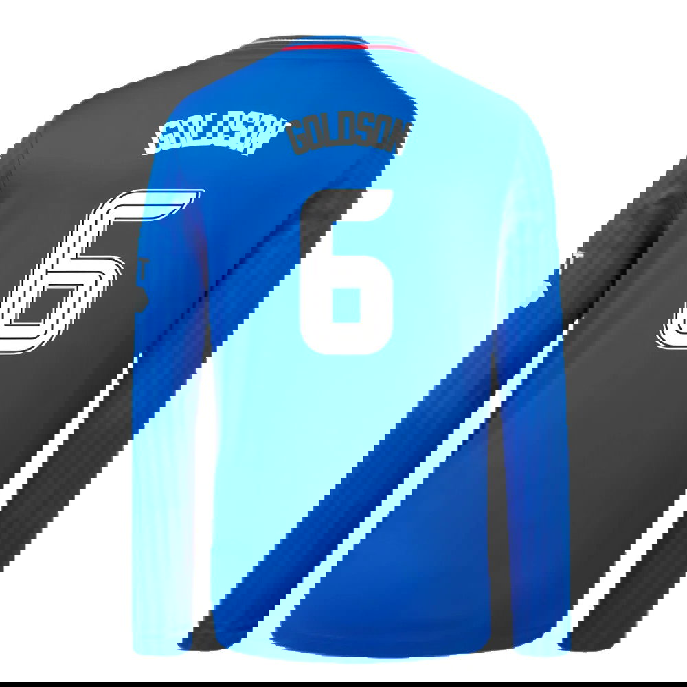 2023-2024 Rangers Long Sleeve Home Shirt (Kids) (Goldson 6)