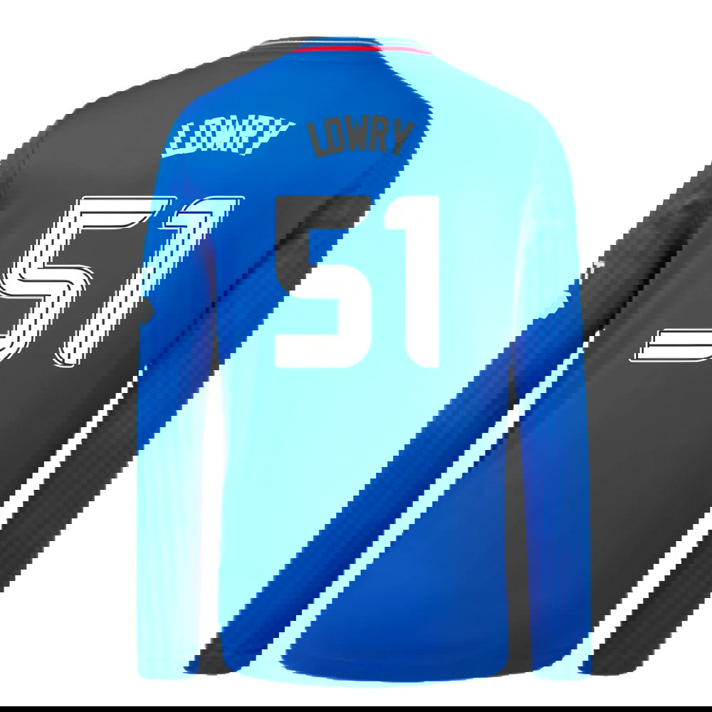 2023-2024 Rangers Long Sleeve Home Shirt (Kids) (Lowry 51)