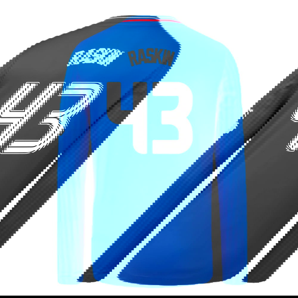 2023-2024 Rangers Long Sleeve Home Shirt (Kids) (Raskin 43)